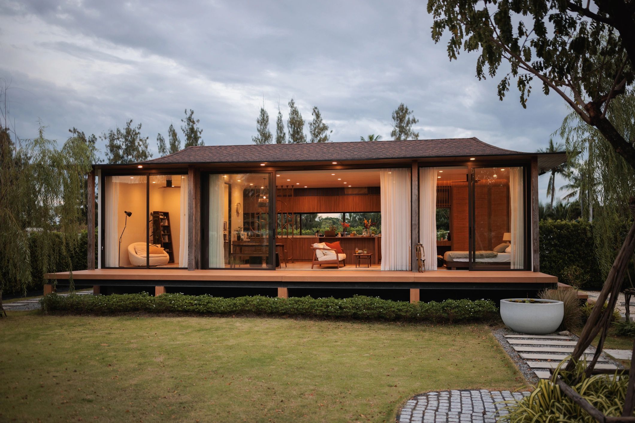 Luxury home exterior representing Open Homes Media